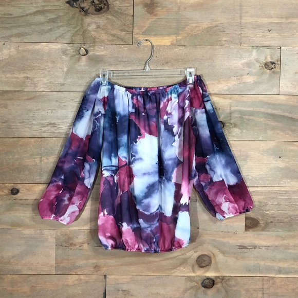 New York & Company Tops - Floral Off the Shoulder Top